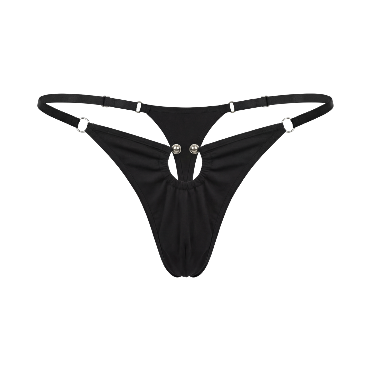 Black thong alevy studios with piercing lingerie
